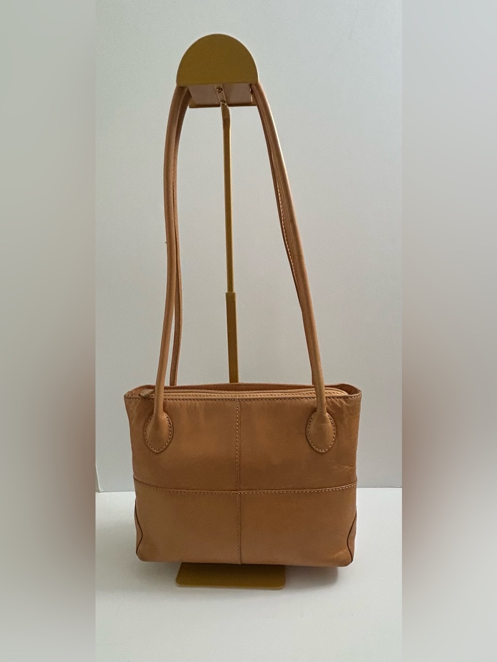 Etienne Aigner Camel Brown Leather Shoulder Bag